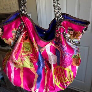 Henri Bendel Pink and Purple Tote Bag